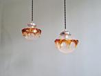 Duo de suspensions Space Age en verre de Muranosoufflé, 1970, Antiquités & Art, Antiquités | Éclairage, Enlèvement ou Envoi