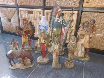 Statuettes indiennes figurine indien statues cowboys beschikbaar voor biedingen