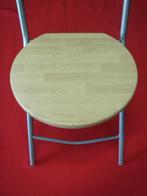 chaise de bureau en acier / bois pliable pour étudiant, Enlèvement, Comme neuf, Gris, Chaise de bureau