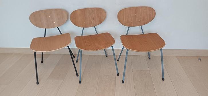 chaise basse vintage, Maison & Meubles, Chaises, Comme neuf, Trois, Brun, Enlèvement