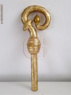 Authentieke V&D etalage Sinterklaas staf - 30cm, goudkleurig, Verzenden