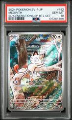 Meowth PSA 10 - 192/SV-P - Japanese Promo 2024, Ophalen of Verzenden, Zo goed als nieuw, Losse kaart