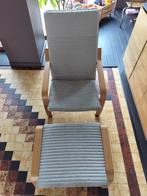 Ikea Poang fauteuil met voetensteun, Huis en Inrichting, Ophalen, Scandinavisch design, 75 tot 100 cm, Zo goed als nieuw