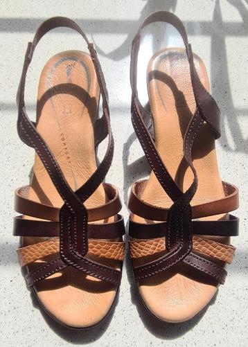 Bruine sandalen/kleine hak 'Marila Comfort' - M. 39 beschikbaar voor biedingen