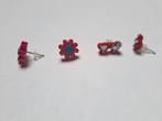 2 sets de boucles d'oreilles : fleur et lunettes, Bijoux, Sacs & Beauté, Boucles d'oreilles, Enlèvement ou Envoi, Comme neuf, Autres couleurs