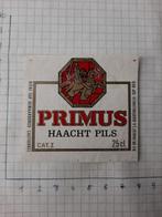 Bieretiket Primus Haacht Pils, Verzamelen, Ophalen of Verzenden, Gebruikt