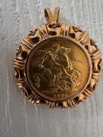 Gouden munt in broche, Antiek en Kunst, Ophalen, Goud