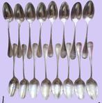 16 verzilverde Métal alliage Blanc lepels monogram  B.B., Ophalen of Verzenden