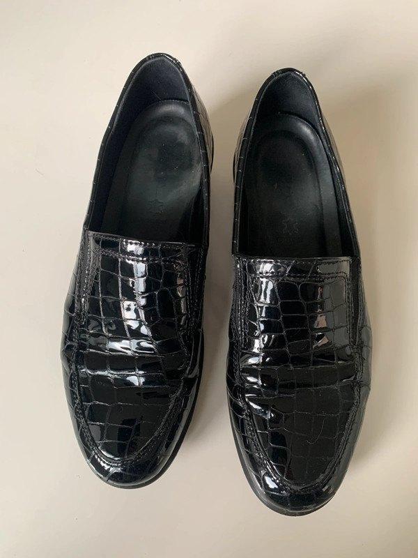 Ecco zwart lakleren instappers mocassins lage schoenen , 39, Kleding | Dames, Schoenen, Zo goed als nieuw, Instappers, Zwart, Ophalen of Verzenden