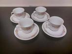 4 mooie koffietassen met bordje, Antiek en Kunst, Ophalen of Verzenden