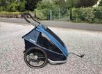 Croozer kid for 2 Vaaya graphite blue, Fietsen en Brommers, Ophalen, Vering, Zo goed als nieuw, Kinderkar