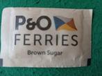 suikerzakje P&O Ferries bruine suiker, Verzamelen, Suikerzakjes, Verzenden