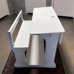 Mooie, witte, houten schoolbank, Ophalen