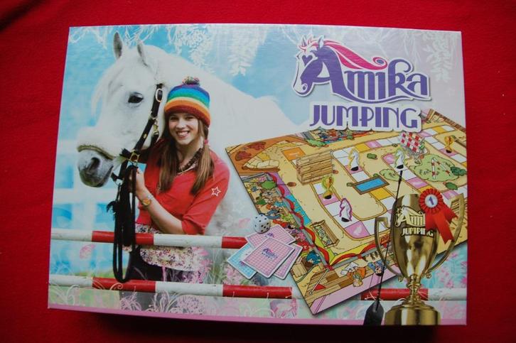 Gezelschapsspel Amika JUMPING, Hobby en Vrije tijd, Gezelschapsspellen | Bordspellen, Gebruikt, Vijf spelers of meer, Ophalen of Verzenden