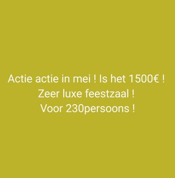 Feestzaal in sinaai interessen mand mei extra actie  beschikbaar voor biedingen