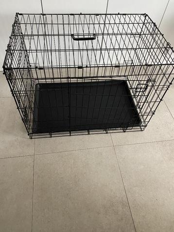 Hondenbench zwart 92x60x66cm beschikbaar voor biedingen