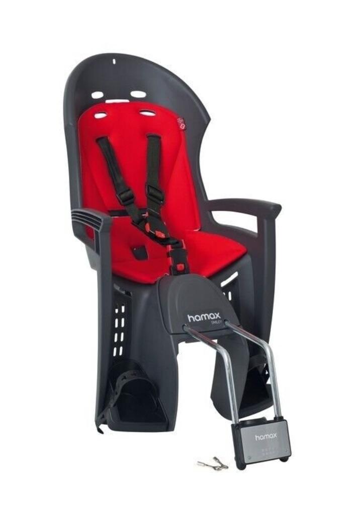 Fietsstoel Hamax Smiley, Fietsen en Brommers, Fietsaccessoires | Fietsstoeltjes, Gebruikt, Achterzitje, 15 t/m 25 kg, Ophalen