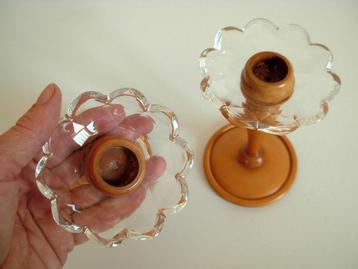 2 Vintage Scandi kandelaars (jaren 60) beschikbaar voor biedingen