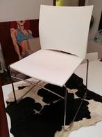 4 design kwaliteitsstoelen Topstar, witte kunststof, chroom, Ophalen