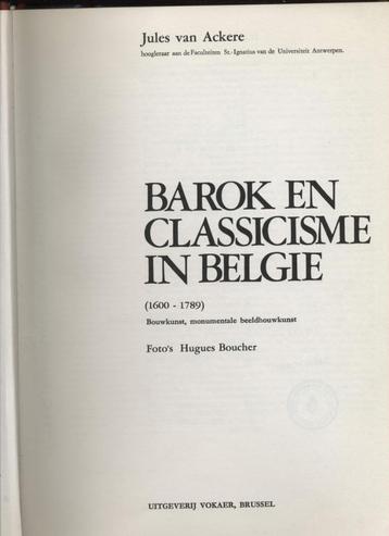 Barok en classicisme in België 1600-1789 disponible aux enchères