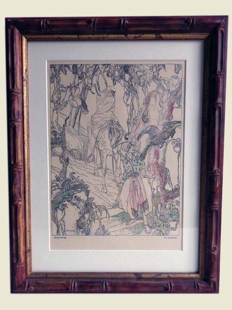 Jugendstil illustratie van Franz Christophe: 1912., Enlèvement