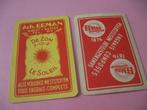 2 oude losse speelkaarten Meststoffen Eeman , Aalst (100), Ophalen of Verzenden, Zo goed als nieuw, Speelkaart(en)