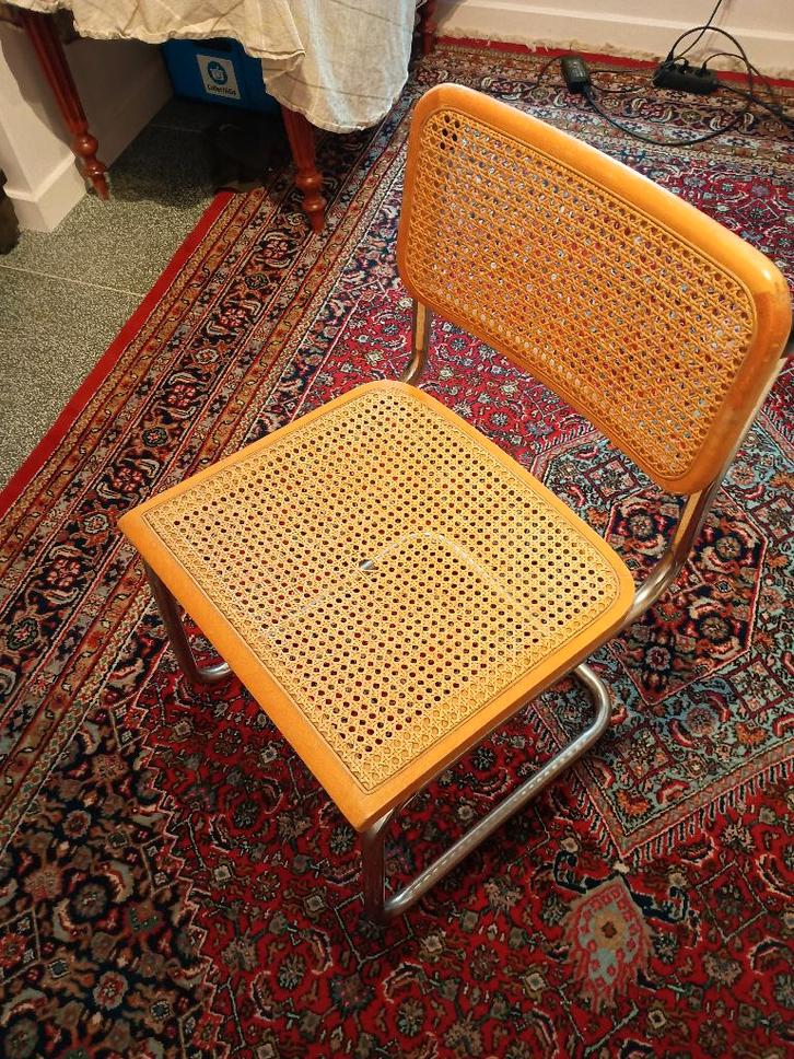Stoel Cesca B32 Marcel Breur stijl, Maison & Meubles, Chaises, Utilisé, Une, Bois, Métal, Osier ou Rotin, Brun, Enlèvement