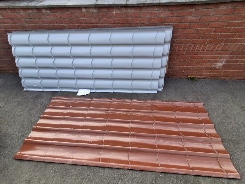 Bricotuil tôle 250x98cm terracotta, Bricolage & Construction, Tuiles & Revêtements de toit, Enlèvement, Comme neuf, Métal, Tôle ondulée