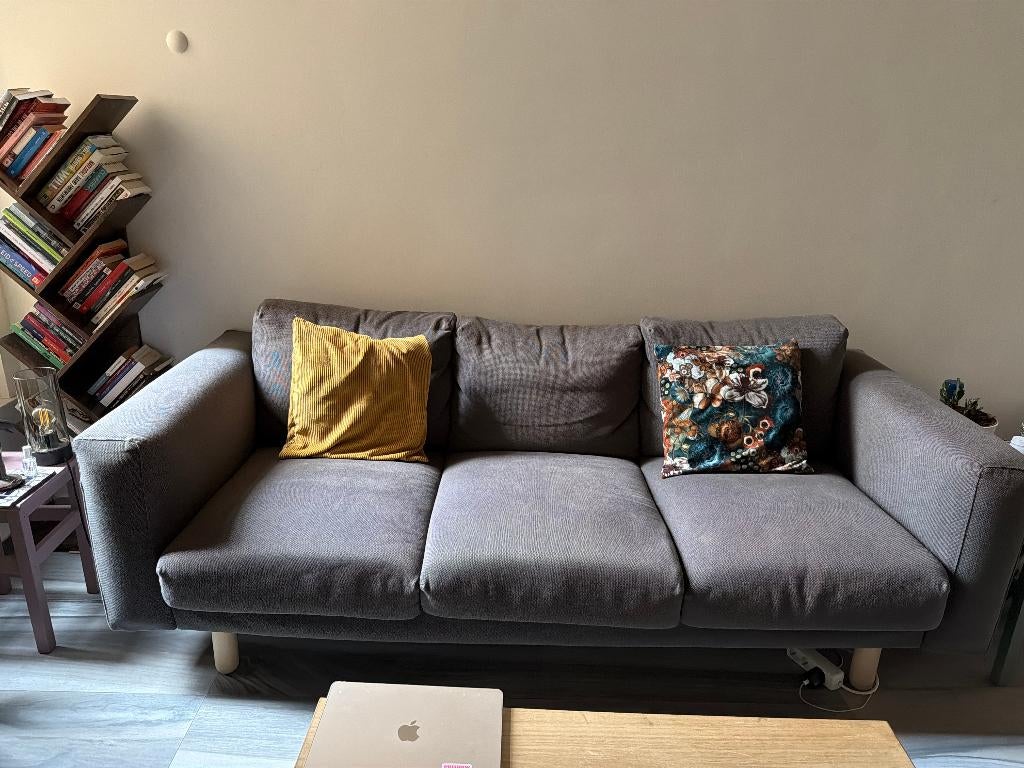 siège 3 places, Grijs, stof., 200 à 250 cm, Banc droit, Enlèvement