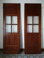 Ensemble de portes intérieures doubles, bois et verre, 1930, Porte intérieure, Enlèvement, Verre, 215 cm ou plus