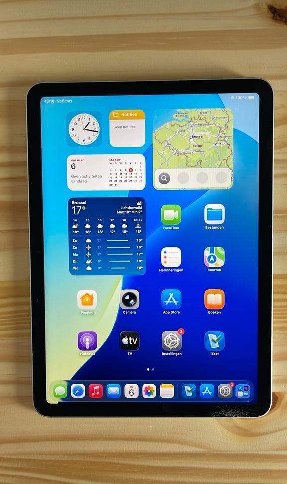 Ipad air 4 2020 10,9 inch 256gb zilver, Computers en Software, Apple iPads, Gebruikt, Apple iPad Air, 10 inch, 256 GB, Zilver