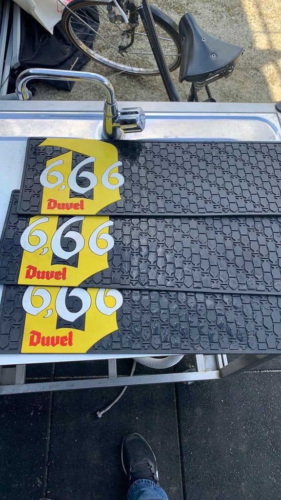 3 tapis à bière Duvel 6,66, Enlèvement