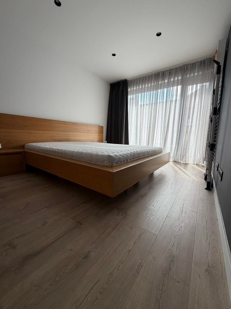 Eiken bed te koop, Ophalen, Gebruikt, Bruin, Tweepersoons