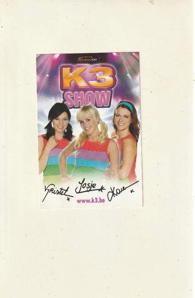 postkaart van K3 met handteking, Verzamelen, 1980 tot heden, Foto, Nieuw, Ophalen of Verzenden