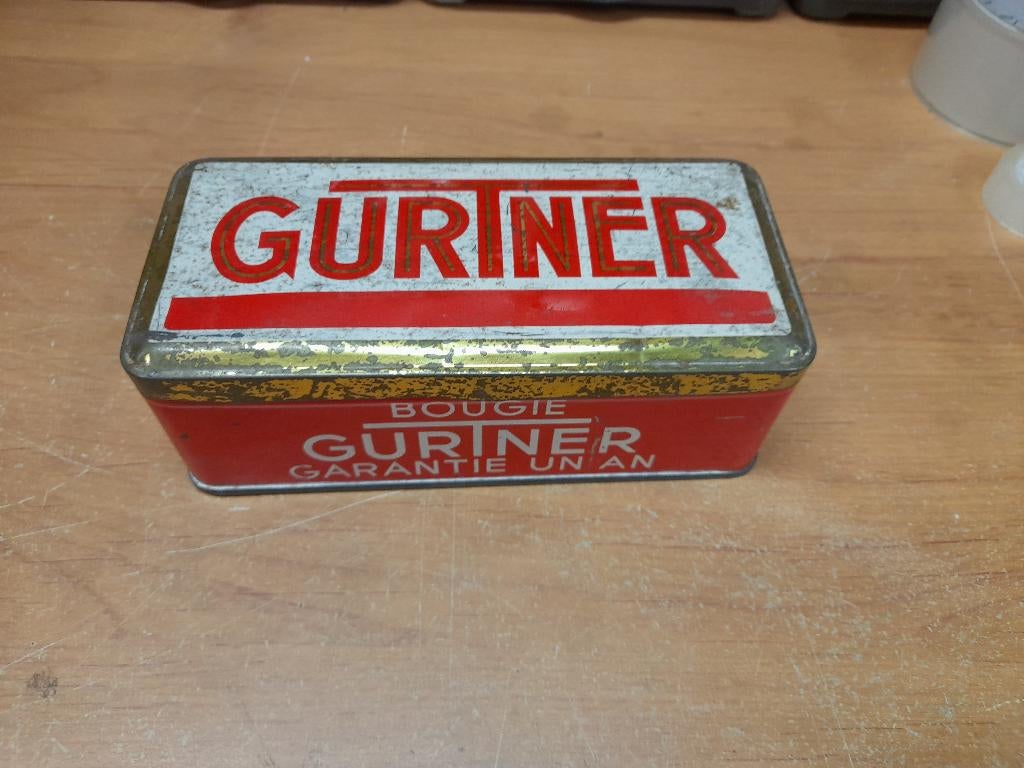 ancienne boite vide gurtner bougie, Collections, Boîte en métal, Utilisé, Autre, Autres marques, Envoi