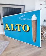 XXL EMAILLE RECLAMEBORD ALTO TABAK SIGAREN ANTIEK, Verzamelen, Ophalen, Gebruikt, Reclamebord