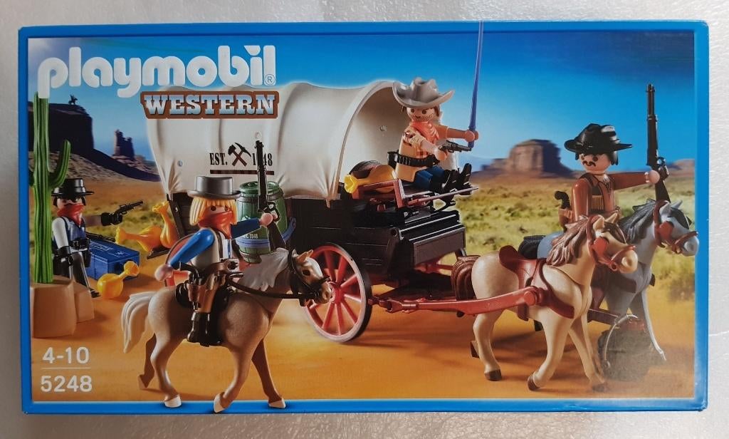 Playmobil Western 5248 – Huifkar met boeven – Sealed 2011 V1, Kinderen en Baby's, Speelgoed | Playmobil, Nieuw, Complete set, Ophalen of Verzenden