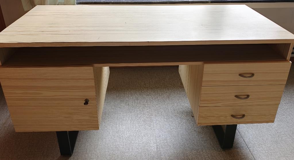 Vintage bureau jaren '60, Vintage, Ophalen, Gebruikt, Hout