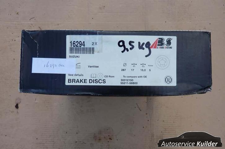 Remschijven voorzijde Suzuki Jimny Vitara ABS/BOSCH Nieuw, Auto-onderdelen, Remmen en Aandrijving, Suzuki, Nieuw, Ophalen of Verzenden