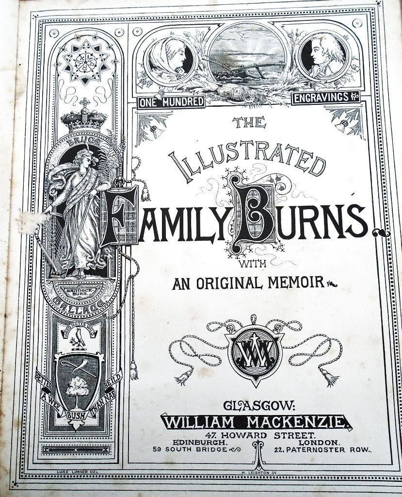 The Illustrated Family Burns with Original Memoir - [1866], Livres, Poèmes & Poésie, Enlèvement ou Envoi, Plusieurs auteurs, Utilisé