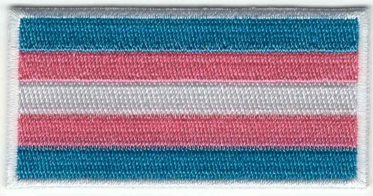 Transgender vlag stoffen opstrijk patch embleem, Collections, Vêtements & Patrons, Neuf, Envoi