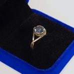 Bague en or avec pierre bleue, Enlèvement ou Envoi, Plus petit que 17, Comme neuf, Or