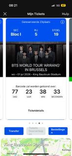 Bts world tour arirang brussel, Tickets en Kaartjes, Concerten | Pop, Twee personen, Juli