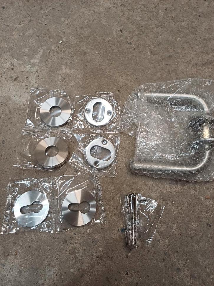 INOXE deurklinken (kompleet), Doe-het-zelf en Bouw, Hang- en Sluitwerk, Nieuw, Klink of Kruk, Inox, Ophalen