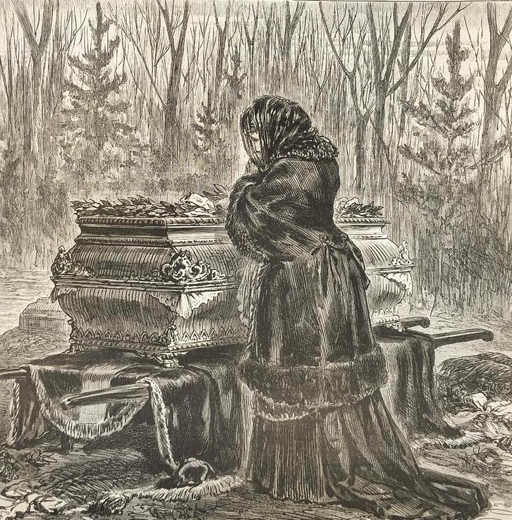 Die Beisetzung der Leiche Richard Wagner, Antiek en Kunst, Kunst | Etsen en Gravures, Ophalen of Verzenden