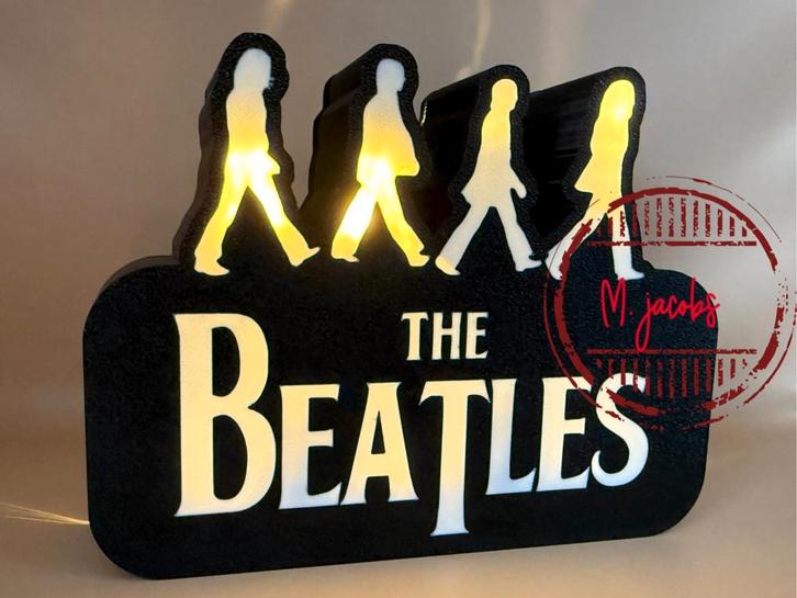 Boîte à lumière unique des Beatles avec éclairage LED., Collections, Marques & Objets publicitaires, Neuf, Table lumineuse ou lampe (néon)