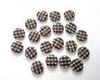 Lot de 20 boutons à coudre vichy noir et blanc 12.5 mm neufs, Enlèvement, Neuf, Bouton ou Boutons
