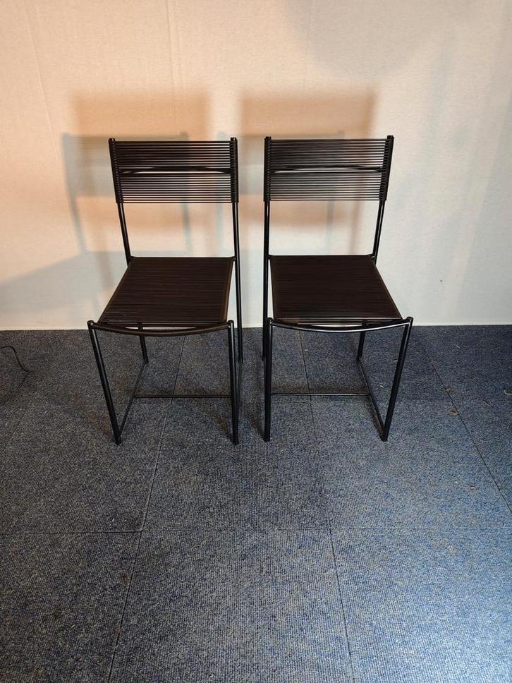 2 originele Alias Spaghetti Chairs - Giandomenico Belotti, Huis en Inrichting, Stoelen, Twee, Zwart, Ophalen