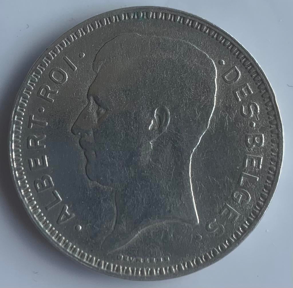 20 FRANCS 1934 KONING ALBERT I (franse tekst) ZILVER, Ophalen of Verzenden, Zilver