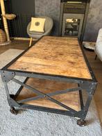 Table de salon bois de manguier et métal, Enlèvement, Comme neuf